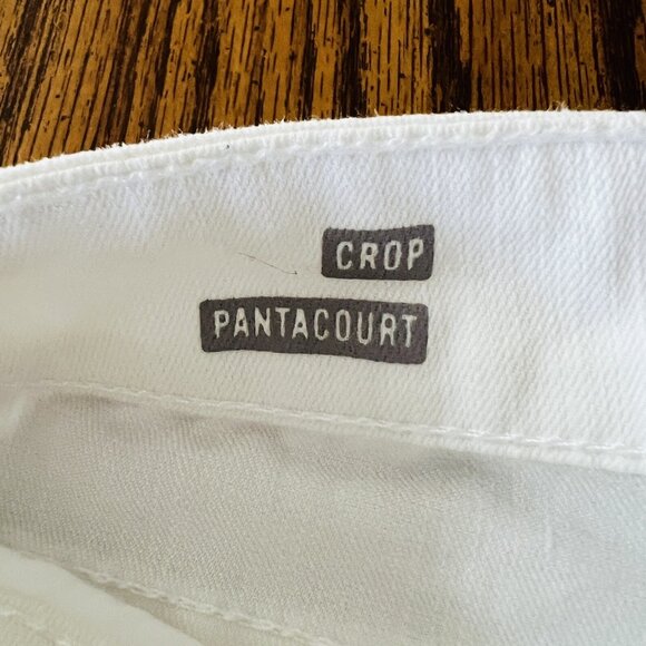 Mossimo Women's Dirty White Stretch Mid Rise Cropped Jeans Size 7 Straight Leg - Picture 7 of 11